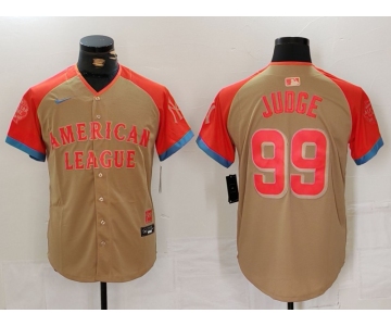 Men's American League #99 Aaron Judge Cream 2024 All-Star Limited Stitched Baseball Jersey