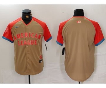 Men's American League Blank Cream 2024 All-Star Limited Stitched Baseball Jersey