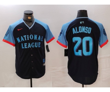 Men's New York Mets #20 Pete Alonso Navy 2024 All Star Limited Stitched Jersey