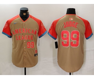 Men's New York Yankees #99 Aaron Judge Number Cream 2024 All Star Limited Stitched Jersey