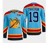 Men's Florida Panthers #19 Matthew Tkachuk Blue 2024 Stanley Cup Final Patch Reverse Retro Stitched Jersey
