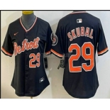 Women's Detroit Tigers #29 Tarik Skubal Black Stadium Jersey Women's Detroit Tigers #29 Tarik Skubal Black Stadium Jersey