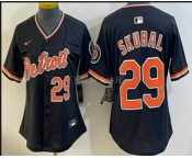 Women's Detroit Tigers #29 Tarik Skubal Black Stadium Jersey Women's Detroit Tigers #29 Tarik Skubal Black Stadium Jersey