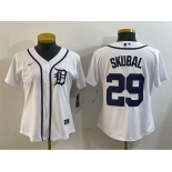 Women's Detroit Tigers #29 Tarik Skubal White Cool Base Stitched Baseball Jersey