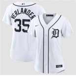 Women's Detroit Tigers #35 Justin Verlander White 2026 Cool Base Stitched Baseball Jersey Women's Detroit Tigers #35 Justin Verlander White 2026 Cool Base Stitched Baseball Jersey