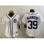 Women's Detroit Tigers #39 Zach McKinstry White Cool Base Stitched Baseball Jersey