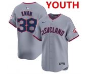 Youth Cleveland Guardians #38 Steven Kwan Gray 2025 Alternate Limited Stitched Baseball Jersey