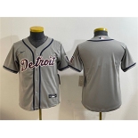 Youth Detroit Tigers Blank Gray Cool Base Stitched Baseball Jersey