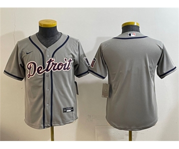 Youth Detroit Tigers Blank Gray Cool Base Stitched Baseball Jersey