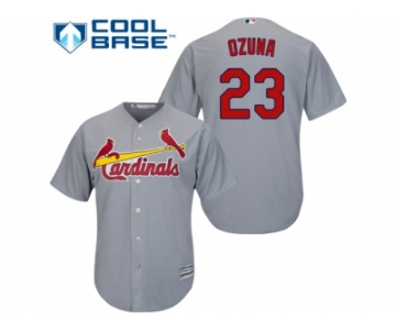 Youth St.Louis Cardinals #23 Marcell Ozuna Grey Cool Base Stitched MLB Jersey