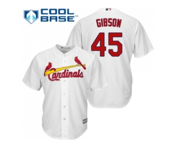Youth St.Louis Cardinals #45 Bob Gibson White Cool Base Stitched MLB Jersey