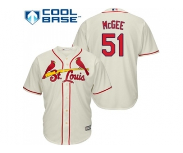 Youth St.Louis Cardinals #51 Willie McGee Cream Cool Base Stitched MLB Jersey