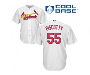 Youth St.Louis Cardinals #55 Stephen Piscotty White Cool Base Stitched MLB Jersey