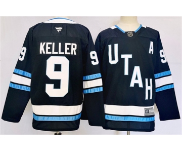 Men's Utah Hockey Club #9 Clayton Keller Navy Stitched Jersey