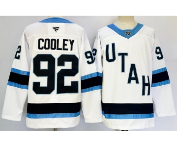 Men's Utah Hockey Club #92 Logan Cooley White 2024-25 Stitched Jersey