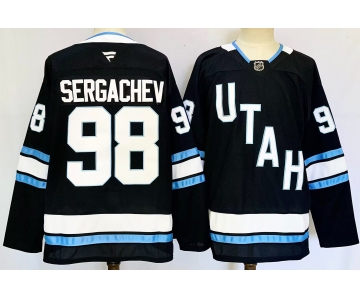 Men's Utah Hockey Club #98 Mikhail Sergachev Navy 2024-25 Stitched Jersey