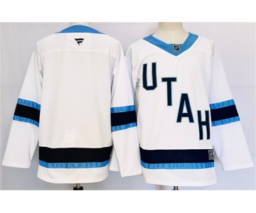 Men's Utah Hockey Club Blank White Stitched Jersey