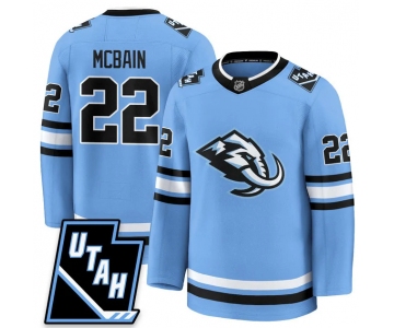 Men's Utah Hockey Mammoth #22 Jack McBain 2025 Limited All Stitched Blue Jersey