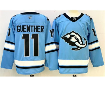 Men's Utah Mammoth #11 Dylan Guenther Blue 2025 Stitched Jersey
