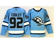 Men's Utah Mammoth #92 Logan Cooley Blue Stitched Jersey