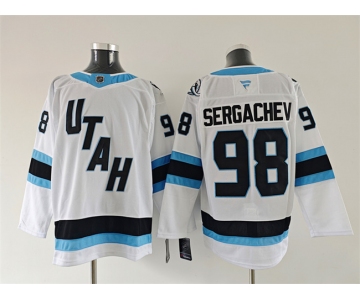 Men's Utah Mammoth #98 Mikhail Sergachev White 2025 Stitched Jersey