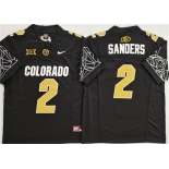 Men's Colorado Buffaloes #2 Shadeur Sanders Black With XII Patch 2025 F.U.S.E. Stitched Football Jersey Men's Colorado Buffaloes #2 Shadeur Sanders Black With XII Patch 2025 F.U.S.E. Stitched Football Jersey