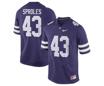 Men's Kansas State Wildcats #43 Darren Sproles Purple Vapor Stitched NCAA Jersey