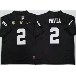 Men's Vanderbilt Commodores #2 Diego Pavia Black 2025 F.U.S.E. Vapor Limited Stitched Football Jersey
