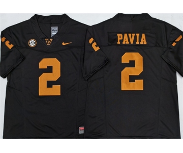Men's Vanderbilt Commodores #2 Diego Pavia Black F.U.S.E. Vapor Limited Stitched Football Jersey