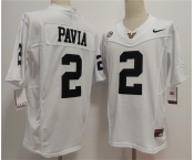 Men's Vanderbilt Commodores #2 Diego Pavia White 2024 F.U.S.E. Vapor Limited Stitched Football Jersey Men's Vanderbilt Commodores #2 Diego Pavia White 2024 F.U.S.E. Vapor Limited Stitched Football Jersey