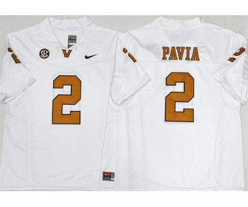 Men's Vanderbilt Commodores #2 Diego Pavia White 2025 F.U.S.E. Vapor Limited Stitched Football Jersey