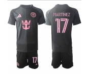Men's Inter Miami CF #17 Josef Martínez 2025 Black Away Soccer Jersey Suit