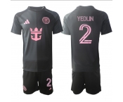 Men's Inter Miami CF #2 DeAndre Yedlin 2025 Black Away Soccer Jersey Suit