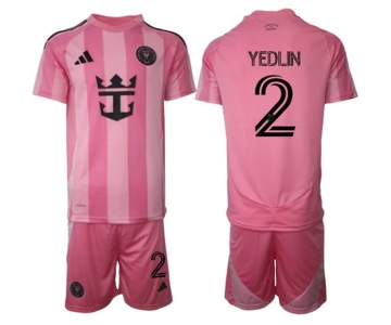 Men's Inter Miami CF #2 DeAndre Yedlin 25-26 Pink Home Soccer Jersey Suit