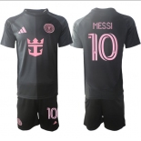 Youth Inter Miami CF #10 Lionel Messi 2025 Black Away Soccer Jersey Suit Youth Inter Miami CF #10 Lionel Messi 2025 Black Away Soccer Jersey Suit