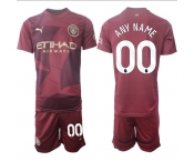 Men's Manchester City Custom 2024-25 Burgundy Third Soccer Jersey Suit