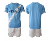 Men's Manchester City Custom 2025 Light Blue Home Soccer Jersey Suit