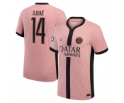 Men's Desire Doue #14 PSG Jordan Third 2024-25 Pink Jersey - Printed