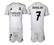 Men's Real Madrid #7 Ronaldo 25-26 White Home Soccer Jersey Suit