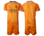 Men's Real Madrid Custom 24-25 Orange Away Soccer Jersey Suit