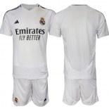 Men's Real Madrid Custom 24-25 White Home Soccer Jersey Suit