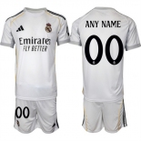 Men's Real Madrid Custom 25-26 White Home Soccer Jersey Suit
