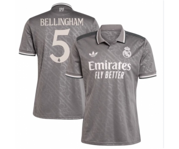 VJude Bellingham Real Madrid #5 Soccer Jersey Gray