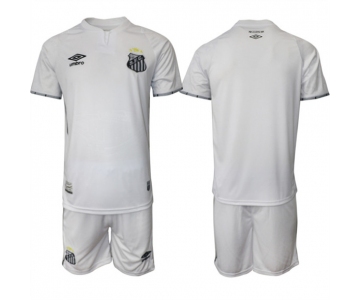 Men's Santos F.C. Blank 25-26 White Home Soccer Jersey Suit