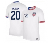 Men's Nike USMNT Folarin Balogun Jersey #20 2024 Home Replica Soccer White