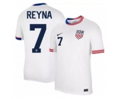 Men's Nike USMNT Giovanni Reyna Jersey #7 2024 Home Replica Soccer White