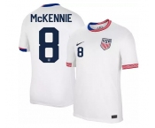 Men's Nike USMNT Weston McKennie Jersey #8 2024 Home Replica Soccer White