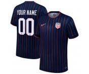 USMNT Custom 2025 Heartbeat Away Stadium Navy Jersey - Printed