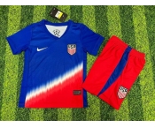 Women's American Team Custom 2024-25 Royal Away Soccer Jersey Suit