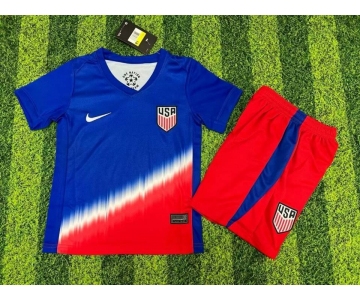 Women's American Team Custom 2024-25 Royal Away Soccer Jersey Suit